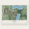 Wylie, Texas map print, the full design