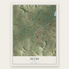Miami, Texas map print, the full design
