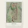 Butler, Waukesha County, Wisconsin map print, the full design