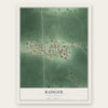 Badger, South Dakota map print, the full design
