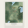Sunburg, Minnesota map print, the full design