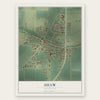 Shaw, Mississippi map print, the full design
