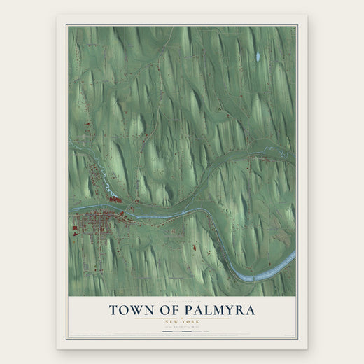 Town of Palmyra, New York map print, the full design