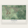Sandston, Virginia map print, the full design