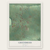 Greenbrier, Arkansas map print, the full design