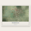 Rushville, Nebraska map print, the full design