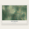 Hillsboro, Alabama map print, the full design