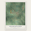 Le Roy, Michigan map print, the full design