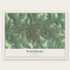 Woodbury, Tennessee map print, the full design