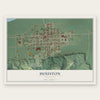 Houston, Minnesota map print, the full design