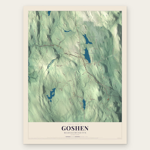 Goshen, Massachusetts map print, the full design