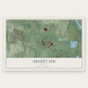 Offutt AFB, Nebraska map print, the full design