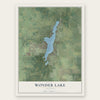 Wonder Lake, Illinois map print, the full design