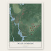 Mays Landing, New Jersey map print, the full design