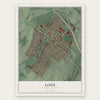 Lodi, New Jersey map print, the full design