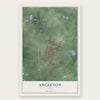 Angleton, Texas map print, the full design