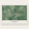 Florence, Mississippi map print, the full design