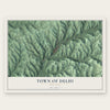 Town of Delhi, New York map print, the full design