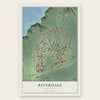 Riverdale, North Dakota map print, the full design