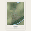 Luxora, Arkansas map print, the full design