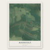 Roosevelt, New Jersey map print, the full design