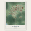 Lewiston, Minnesota map print, the full design