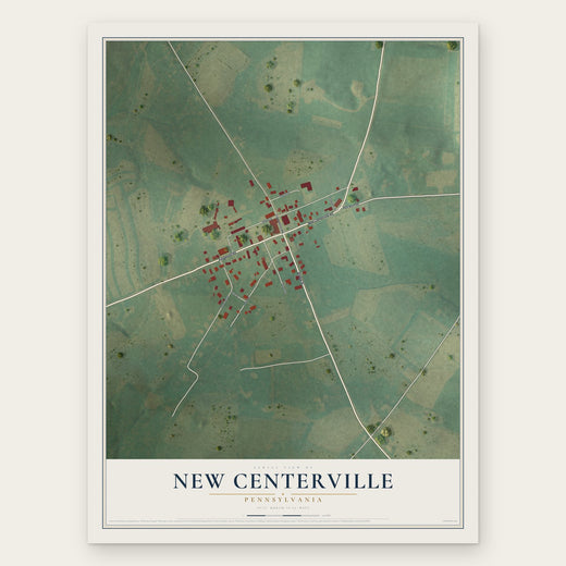 New Centerville, Pennsylvania map print, the full design