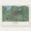 Hazlet, New Jersey map print, the full design