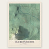 Old Bennington, Vermont map print, the full design