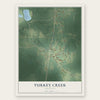 Turkey Creek, Louisiana map print, the full design