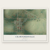 Crawfordsville, Arkansas map print, the full design