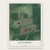 Gettysburg, Ohio map print, the full design