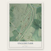 English Park, Georgia map print, the full design