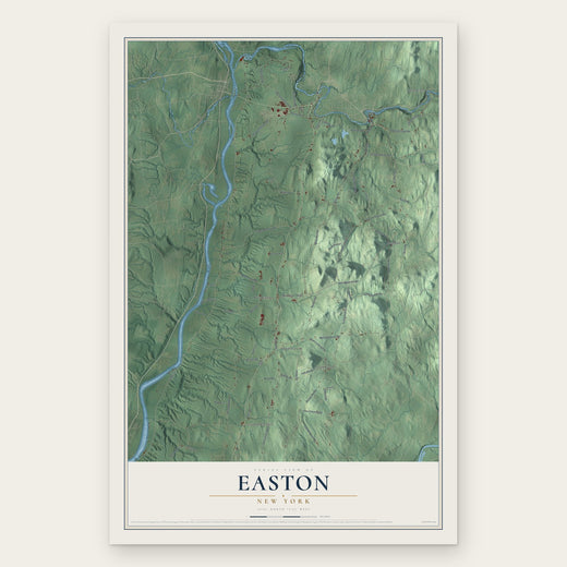 Easton, New York map print, the full design