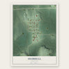 Hubbell, Nebraska map print, the full design