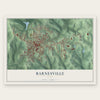 Barnesville, Ohio map print, the full design