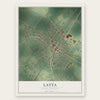 Latta, South Carolina map print, the full design