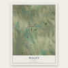 Willey, Iowa map print, the full design