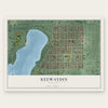 Keewaydin, Minnesota map print, the full design