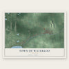 Town of Waterloo, New York map print, the full design
