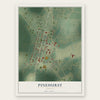 Pinehurst, Georgia map print, the full design