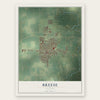 Breese, Illinois map print, the full design