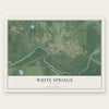 White Springs, Florida map print, the full design