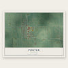Porter, Oklahoma map print, the full design
