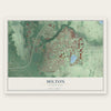 Milton, Washington map print, the full design