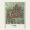 Alhambra, California map print, the full design