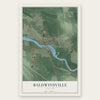 Baldwinsville, New York map print, the full design