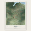 Maud, Texas map print, the full design
