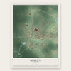 Millen, Georgia map print, the full design