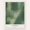 Renfrow, Oklahoma map print, the full design